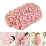 Tinksky Long波紋ラップ、DIY新生児赤ちゃん写真wrap-baby写真小道具Favors (雪tooth-colored )