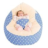 Rucomfy Luxury Cuddle Soft Polka Dot Gaga Baby Bean Bags (Baby Blue) by RUComfy