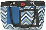 2 Red Hens Rooster Diaper Bag, Blue Chevron by 2 Red Hens