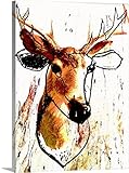 Peter Horjusプレミアムシックラップキャンバス壁アート印刷題名Deer Head 30" x 40" 2184085_24_30x40_none