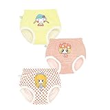 JIEYA ベビーガールズ幼児4パックコットントレーニングパンツ下着 (130cm（5～6歳）, 3pack:A)
