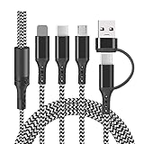 Type-C 充電ケーブル 三股 充電コード 3台同時充電 三股 二股 USB Type-C ケーブル 3A 急速充電 USB Type C ケーブル Micro USB ケーブル ライトニング互換 充電ケーブル Android互換 タイプC 1.2M [並行輸入品]