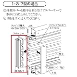 三協アルミ　エクモアX7型　端部カバー　2008用　【アルミフェンス　柵】 　ブラック