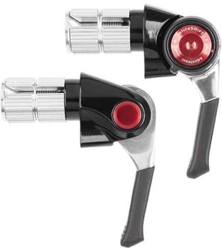 カ*ル様 ハンドルエンドシフター・レバー 10スピード シルバー/ブラック/レッ カ*ル様 ハンドルエンドシフター・レバー 10スピード シルバー