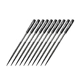 uxcell ニードル針ヤスリ 断面テーパ 金属 木工 美術工芸品 ガラス 大理石向き 10本入り