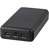 グリーンハウス モバイルバッテリー 大容量20000mAh 2台同時充電 Switch対応 PSE適合 ブラック GH-BTR200-BK