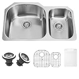 Vigo vg3121lk1 31 – 1 / 2 " Double Basinアンダーマウントステンレススチールキッチンシンクwith、 VG3121LK1 1