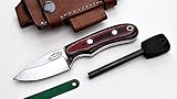 CFKカトラリーCompany USAカスタムハンドメイドd2ツールスチールSmallスキニングMiniハンターMicartaスキナーナイフ&レザーシース& Fire Starter cfk82