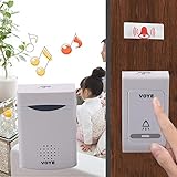 Giantree 電子チャイムドアベル、32曲ワイヤレスコードレスリモートコントロールドアベルホームショップセキュリティリンガー