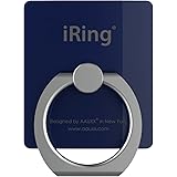 【正規輸入品】iRing Premium オークス スマホグリップ スタンド 吊り下げフック付き ネイビー スマホ タブレット用 落下防止 UMS-IR01HKNA