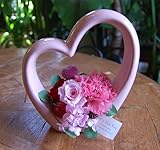 パラボッセオリジナル プリザーブドフラワー (ハートフル) ピンク バラ カーネーション ハート