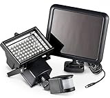 【 脅威の照射力!! 人感 センサー ライト 】 60 個 LED 搭載 ソーラー 発電 太陽光 防犯 効果 850 ルーメン セキュリティ 照明 玄関 【 不審者 空き巣 対策 】