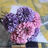 Deqna（TM）欧州フェイクシルクフラワー6支店人工菊ウェディングブライダルホーム花の装飾フラワーアレンジメントのDIY C1