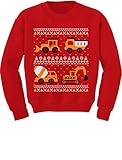 醜いクリスマスセーターブルドーザTeeStars Tractors &幼児/子供用スウェットシャツ カラー: レッド