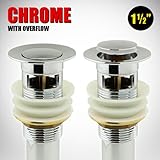クローム1 1 / 2 "容器シンクポップアップオーバーフローとドレインストッパー