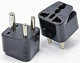 海外 変換プラグ B3タイプ インド・南アフリカ・スリランカ コンセント アダプター 海外旅行 (ブラック)