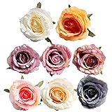 Fityle 10個　薔薇　ヨーロッパ風　ホーム飾り　花部分のみ　ヴィンテージ　手首花作り　シルクバラ　造花 - 混合