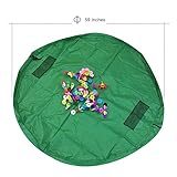 59 Inches Diameter Baby Kids Play Floor Mat Toy Storage Bag Organizer Green [並行輸入品]