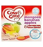 Cow & Gate Banana, Apple & Mango Fruity Dessert from 4-36 Months 4 x 100g (Pack of 2) - 牛＆ゲートバナナ、リンゴ