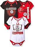 NBA Infant Los Angeles Clippers 3 pt。ボディスーツセット、12ヶ月、レッド