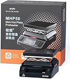 ホットプレート予熱器 調整可能恒温加熱システム 50x50mm 350℃加熱可能 回路基板用予熱ステーション リワーク予熱器プラットフォーム はんだ加熱 電子作業/電気DIY用 MHP50型 ブラック