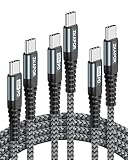 ZKAPOR USB Type C ケーブル [3本セット 0.5M+1M+2M] USB-C & USB-C ケーブル PD 対応 60W 急速充電 ナイロン織物Type-C ケーブル iPhone 15/15 Pro Max, Galaxy S23, Pad Pro 11''2020, Air 2020, Huawei P40 /P30, Mate, Pro, Google Pixel