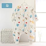 パジャマ 寝袋 子供　スリーパー 綿 キッズ 夏 ベビー布団 　防寒 3重ガーゼ 長袖 袖外せる