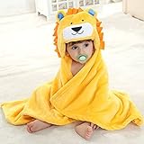 Luk Oil Autumn and Winter Baby Flannel Children's Bath Towel Bathrobe Baby Cloak Cartoon Yellow Lion