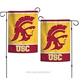 NCAA USC Trojans 12.5 " X 18 "インチ両面ガーデン旗ロゴ