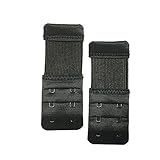 Lautechco ブラジャー延長ホック ブラバック　レディース　拡張　下着　バックル　 （2段3列） 10枚組 (黒)