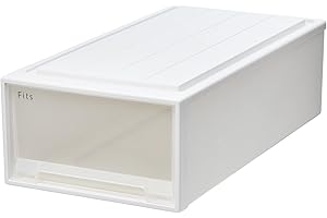 天馬(Tenma) 収納ボックス フィッツケース 74サイズ(押入れ) ホワイトクリア 幅39×奥行74×高さ23cm 積み重ね可能 再生材使用 74-39M