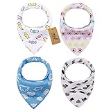 iZiv 4枚ベビービブ【食事用スタイ】防水よだれかけベビー0-2歳（カラー10）