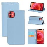 適用 iPhone 12 / iPhone 12 Pro 用 ケース 手帳型 iPhone 12 用 手帳型ケース カバー 手帳型 PUレザー カード収納 財布型 耐衝撃 ケース マグネット スタンド機能付き 5色(iPhone12 用 / iPhone12 Pro 用 ケース 手帳型) (ライトブルー)