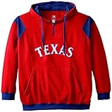 MLB Texas RangersメンズPull Overパーカー、レッド/ロイヤル、3 x -largetall