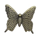 Perfeclan 亜鉛合金製　バタフライの形　ドア　キャビネット　引き出し　プルハンドル　DIY　装飾　全3種 - Bronze_S