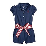 ラルフローレン ワンピース ロンパース カバーオール ベビー 半袖 女の子 3M ネイビー 出産祝い 子供 ドレス POLO RALPH LAUREN [並行輸入品]