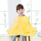 BESTOOL　子供用 キッズ 散髪マント 散髪ケープ ヘアーエプロン (イェロー)