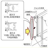 LIXIL TOEX　ジオーナフェンスYP型　T-6　端部部材（1セット入り）　フリーポールタイプ　【リクシル】　【アルミフェンス　柵】 マテリアルカラー　クリエダーク