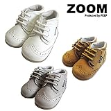 (ズーム)ZOOM　ベビーウィングチップシューズ/シロ　14cm