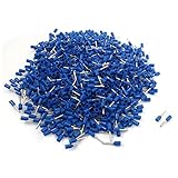 SODIAL(R)ダークブルーPVCスリーブ絶縁ピン圧着端子コネクタ21 AWG用品1000個