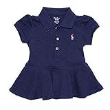 (ポロ ラルフローレン)POLO RALPH LAUREN ベビー 女の子 ポロシャツ Cotton Mesh Polo Shirt インディゴ ブルー Indigo Blue Heather (9M