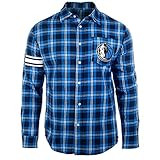 Dallas Mavericks Wordmark基本的なフランネルシャツ 3L ブルー