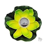 Cheng-store ソーラーカラフルなロータスライトLEDロータスウィッシングライト色の変色ライトホームガーデン池水族館のウェディングデコレーション イエロー