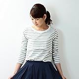 Pearls 授乳口つき ボーダー ロングスリーブTee Moku gray