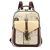 レディース女性用　リュックサック　通学　通勤　出張用　旅行　アウトドア　ショピング 　トラベル　バックパック　大容量　人気　カジュアル　A4サイズ　学生　大人用　かわい い　ショルダー (アイボリー)