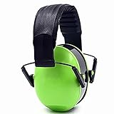 TOENNE折り畳み式のヘッドバンド耳擁護者の子供たちのために聴力プロテクターイヤーマフ、小さな大人と女性 (緑)