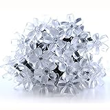 Solar Flower Lights, Ehome 50LED 23ft Outdoor Waterproof Fairy Blossom String Lights for Garden Pati