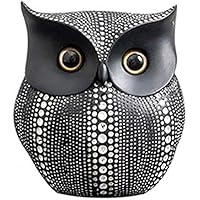 エム・プロ(M Pro) 北欧 インテリア 雑貨 かわいい フクロウ おしゃれ シンプル 動物 オブジェ ふくろう モノトーン 黒 置物 風水 (ブラック)