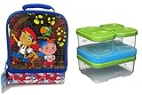 Jake & The Never Land Pirates Lunch Kit/Box and Rubbermaid Lunch Blox Sandwich Kit - This Bundle Inc