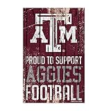 Texas A & M Aggies公式NCAA Sign 11 x 17 Wood by WinCraft 798800